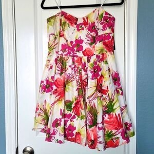 NWT ALLEN B. Floral A Line Short Cocktail Dress